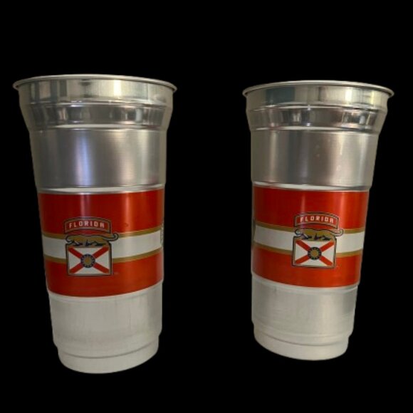 Florida Panthers Exclusive Collectible Aluminum Cups 🏒🐾 (Set of 2) - Picture 7 of 9